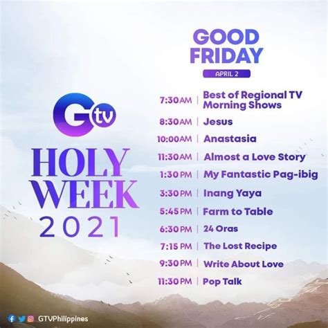 GTV Program Schedule (March 18.